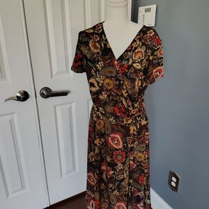 Perceptions Multicolor Floral Midi Dress